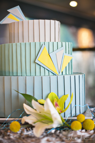 Honey Crumb Cake Studio Art Deco Wedding Cake