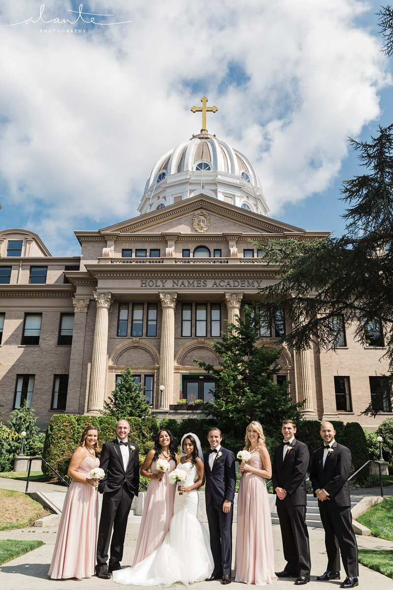 Modern Wedding At Holy Names Academy And Washington Athletic Club 